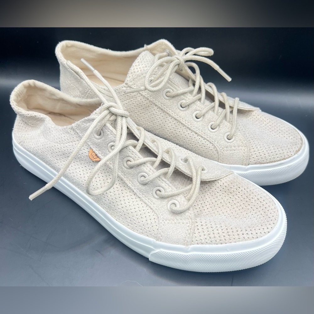 LAMO- Women's Cream Sparkle Casual Sneakers-‎ Size:8.5